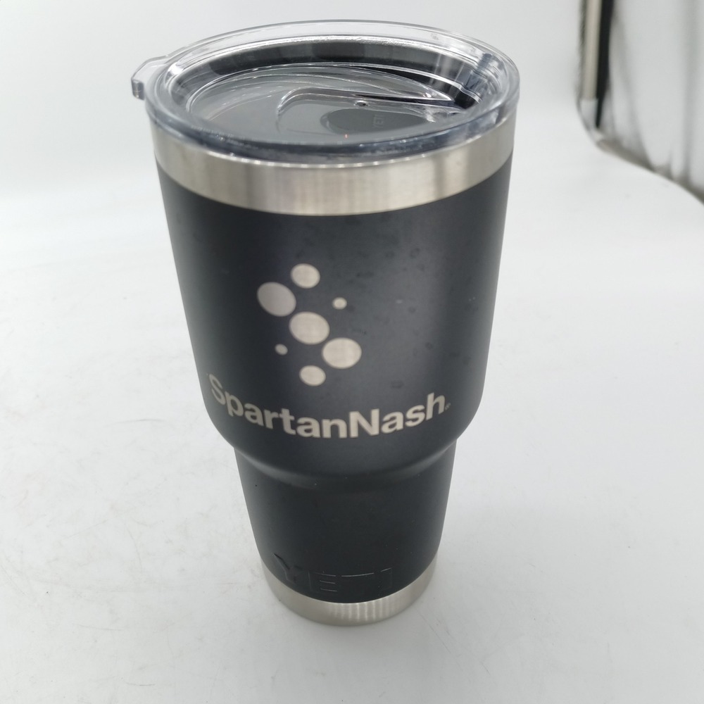 YETI Rambler 30 oz Tumbler Black SpartanNash Logo Insulated Mug MagSlider Lid C3